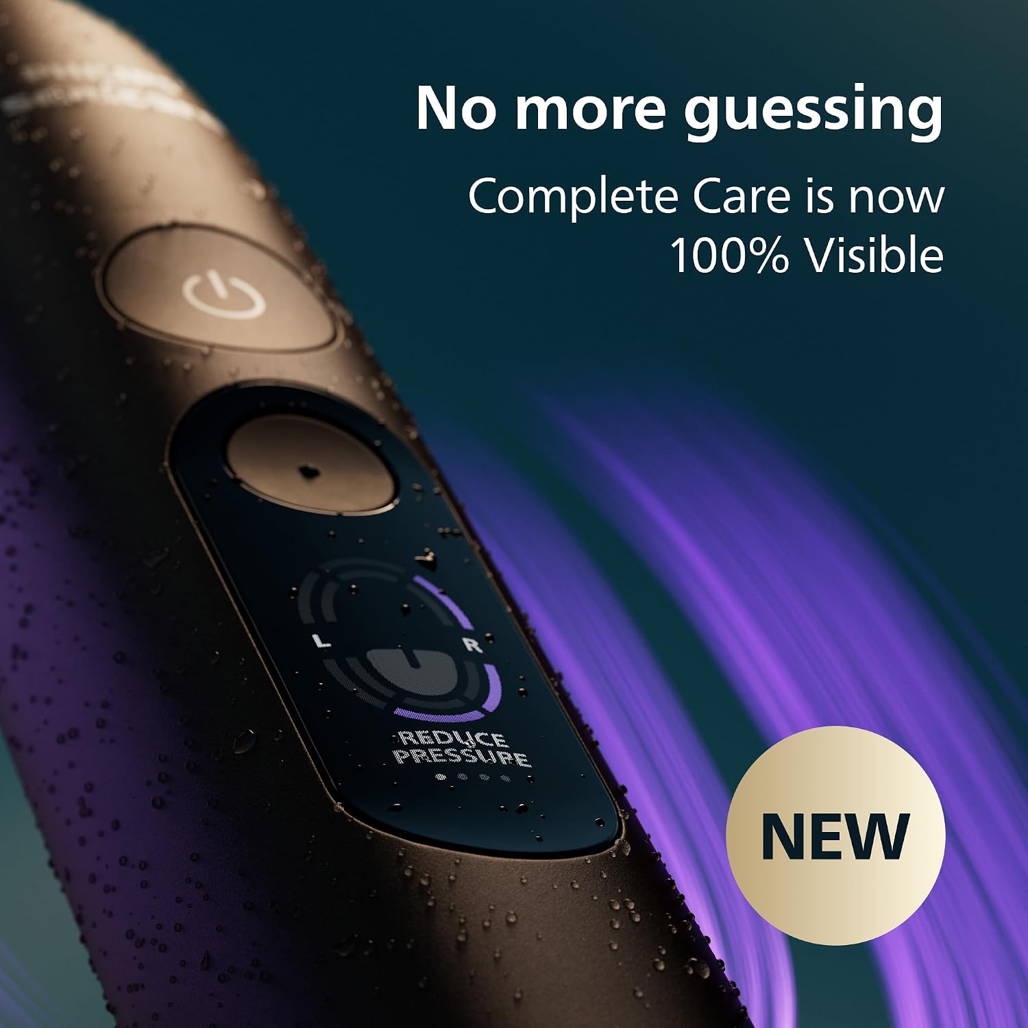 Sonicare Next-Generation DiamondClean 8500 Sonic Electric Toothbrush − with Smart Pressure Feedback, and 18 Settings, Black, HX8514/12 Black New