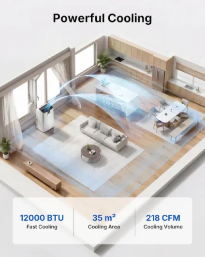 Air Conditioning Unit - 12000 BTU Portable Air Conditioner, 4-in-1 Modes & Smart App/Remote Control AC, Digital Display, Quiet Operation<41dB, 24-Hour Timer, Covers Up to 218 sq.ft (35㎡)