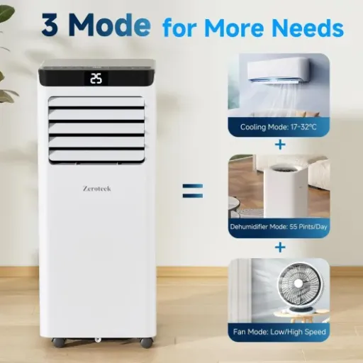 Zeroteek KY-26/07B Review: compact 4‑in‑1 portable AC for small rooms