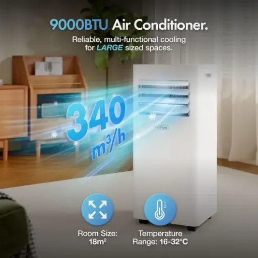 VonHaus 9000 BTU Portable Air Conditioner Review: compact cooling for small and medium rooms
