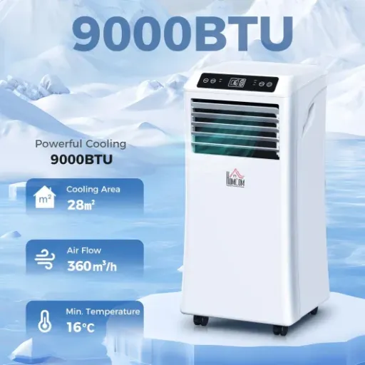 HOMCOM 9000 BTU Portable Air Conditioner Review: budget-friendly cooling for small to medium rooms