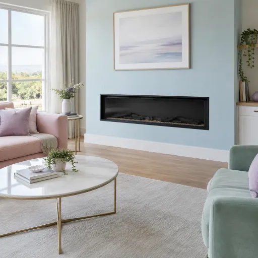 Elevate your space with a floating fireplace: modern warmth and style