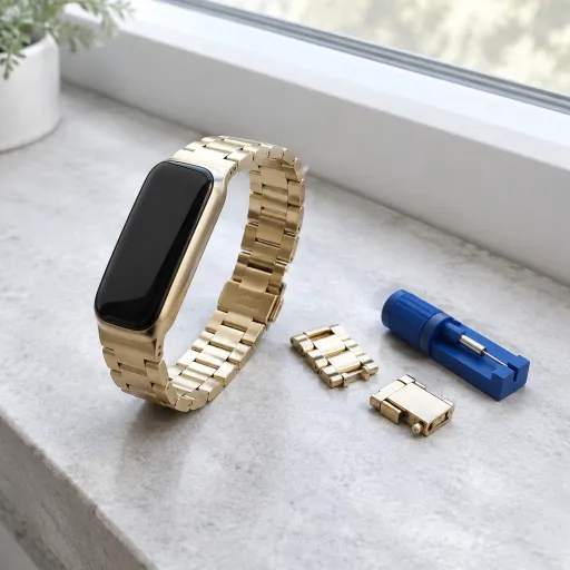 Enhance Your Fitness Tracker with a Stylish Gold Watch Band Bracelet