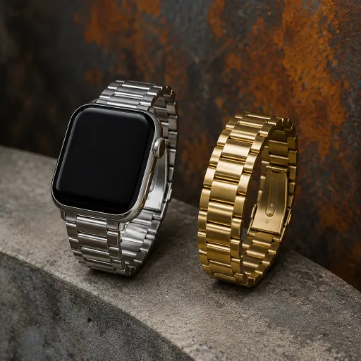 Enhance Your Style with Silver and Gold Bands for Apple Watch
