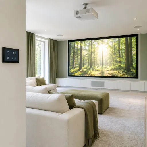 How a Crestron touch panel transforms your home theater projector experience