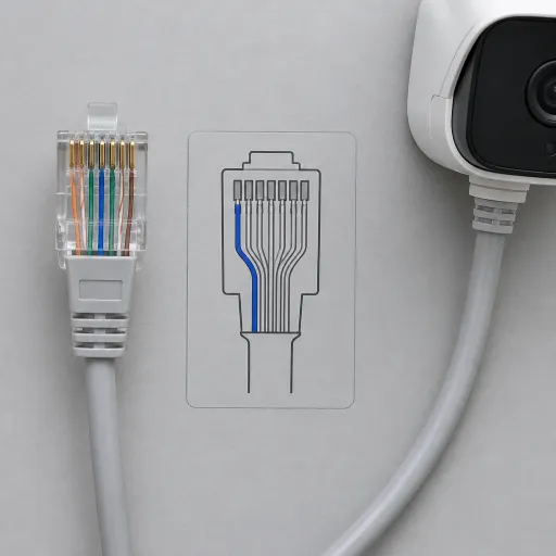 How to read an RJ45 plug connection diagram for reliable home security cameras