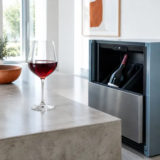 Enjoying pinot noir at the perfect chilled temperature