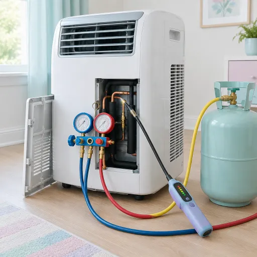 How to handle air conditioner freon leak repair in portable units