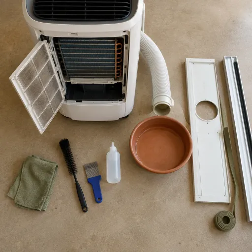 The year-two spring tune-up that keeps a portable AC alive: filter, coils, drain line, window seal