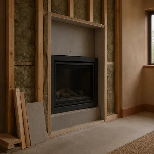 Recessing a fireplace into a stud wall: framing, clearances and the finish details we keep coming back to