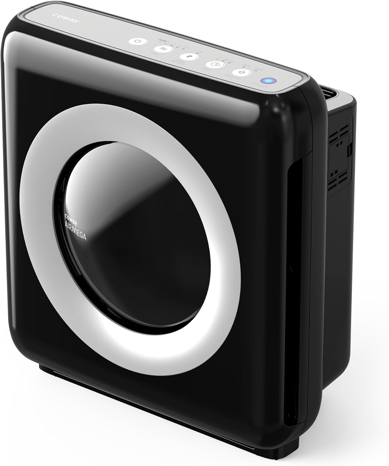 COWAY Purificateur d'air Maison, Choix EU Wirecutter, Mode Eco, Ioniseur, Élimine 99,99% Particules Nocives 0,01 µm Allergies, Fumée, Pollen, Animaux Dom, CADR 421m³/H, Ap-1512hh - MIGHTY (Noir) Mighty Black