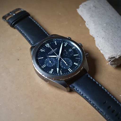 Enhance Your Smartwatch with a Stylish Black Leather Strap