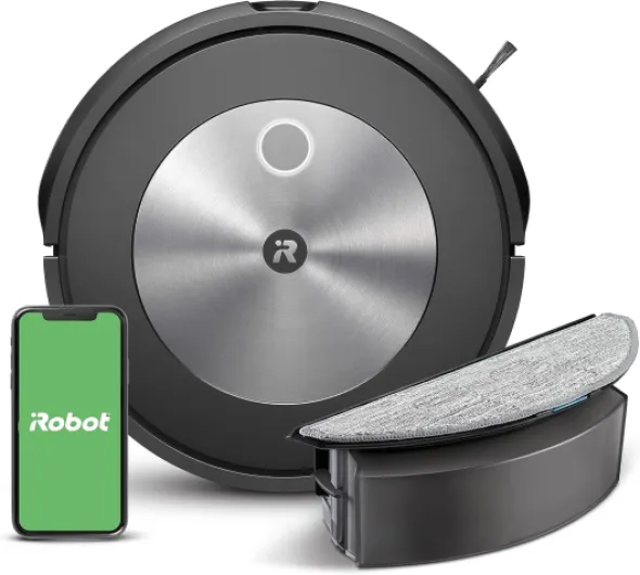 Roomba Combo j5 Robot Vacuum and Mop with Dirt Detect Technology, 4-Stage Cleaning System, and Alexa, Siri, and Google Assistant-Enabled Cleaning Roomba j5