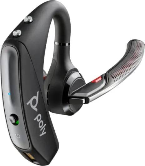 Voyager 5200 Wireless Headset (Plantronics) - Single-Ear Bluetooth Headset w/Noise-Canceling Mic - Ergonomic Design - Voice Controls - Lightweight - Connect to Mobile/Tablet via Bluetooth