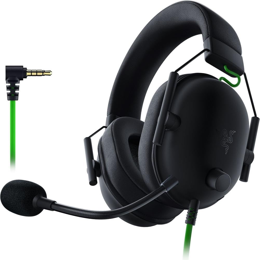 BlackShark V2 X Gaming Headset: 7.1 Surround Sound - 50mm Drivers - Memory Foam Cushion - For PC, PS4, PS5, Switch - 3.5mm Audio Jack - Black Black 3.5 mm PC Headset