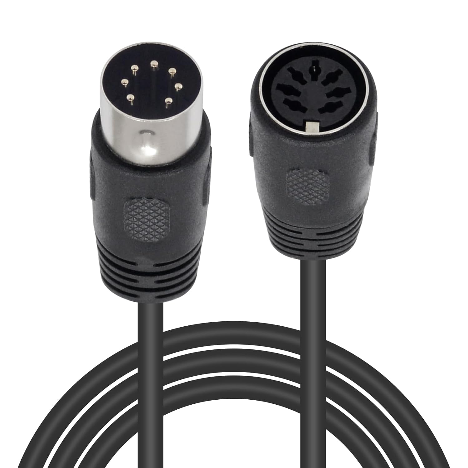 7 Pin DIN Cable, 7Pin DIN Male to Female Extension Cable, Professional Premium Audio Extender Cord for B & O, Stereo Systems, 5ft 7pin DIN Cable 5ft black