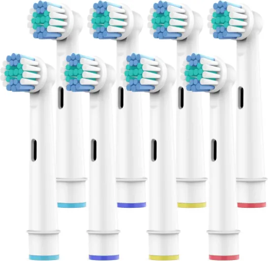 Toothbrush Heads for Oral B, 8 Pack Professional Electric Toothbrush Replacement Heads Medium Soft Dupont Bristles Replacement Toothbrush Heads Precision Clean Brush Heads Refills 1 Count (Pack of 8)