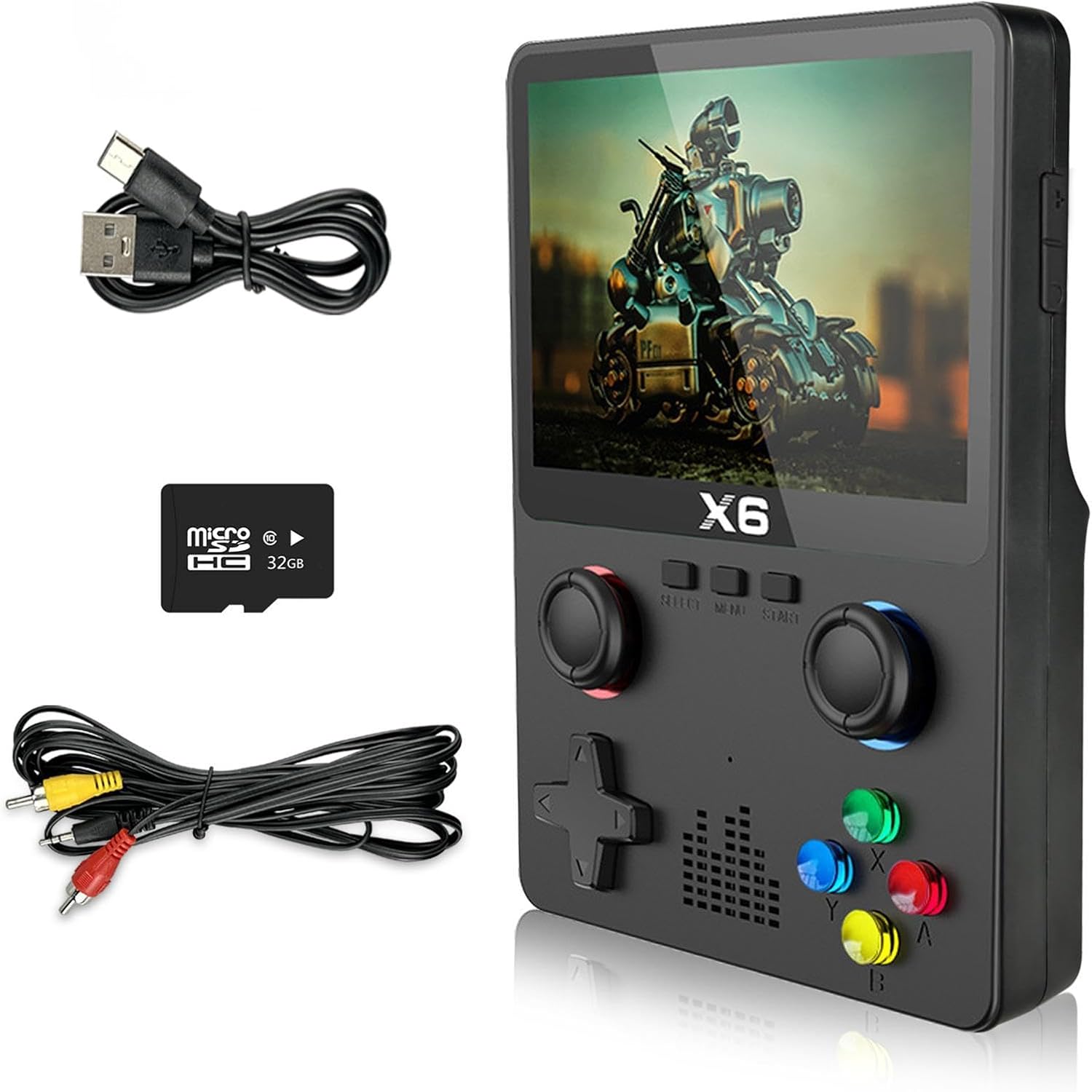 Retro Handheld Game Console with 32G Card Support 11+ Emulators, 3.5-inch Screen, Portable Retro Gaming Console Supports 10,000+ Games and TV Outputs Black