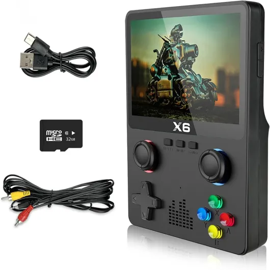 Retro Handheld Game Console with 32G Card Support 11+ Emulators, 3.5-inch Screen, Portable Retro Gaming Console Supports 10,000+ Games and TV Outputs Black