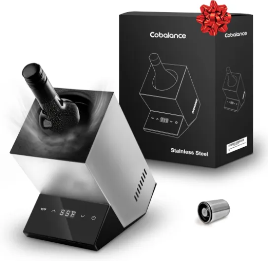 Wine Chiller Electric,Single Bottle Cooler for 750ml Wine or Some Champagne,Portable Coolers Keep Cold Up to 24h,Personalized Chillers at Party,Gift for Wine Lover 1 Bottle