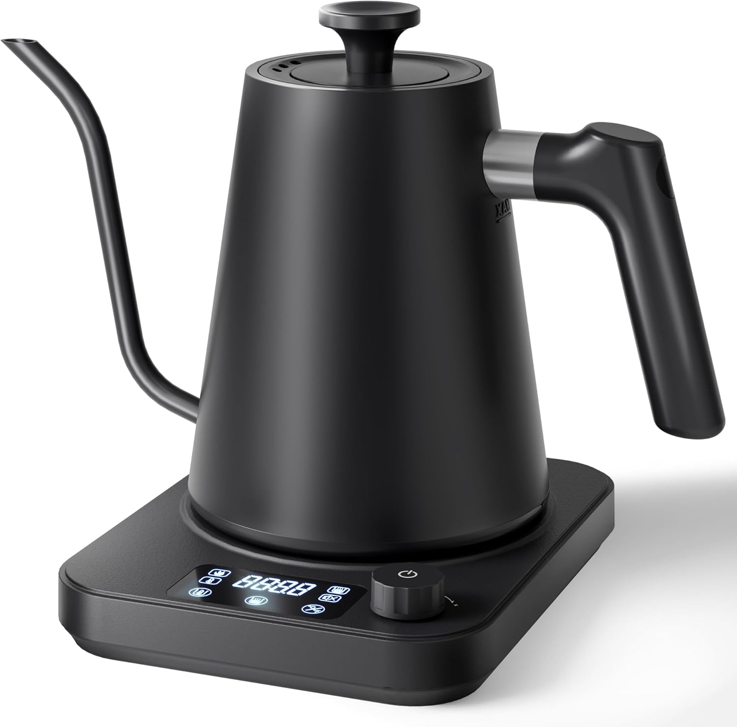 Gooseneck Electric Kettle, ±1°F Precision Control, Smart Altitude Adjustment, 24H Keep Warm, 30-Min Auto Memory, Food Grade Stainless Steel, Pour Over Kettle for Coffee and Tea, 1200W/1.0L