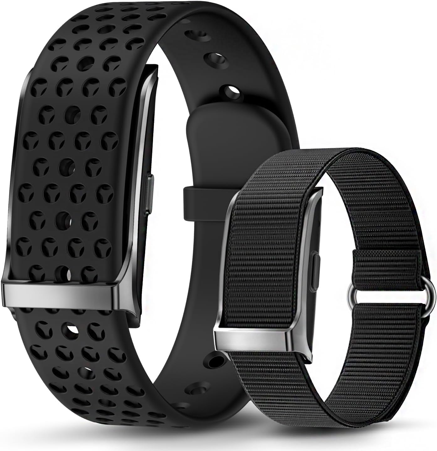 Smart Health Wristband, All-Day Continuous Heart Rate Blood Pressure Stress HRV Monitor, Improve Sleep, Wearable Activity & Fitness Tracker, 120+ Sports Modes, 60-Day Battery, with Free App, 2 Bands
