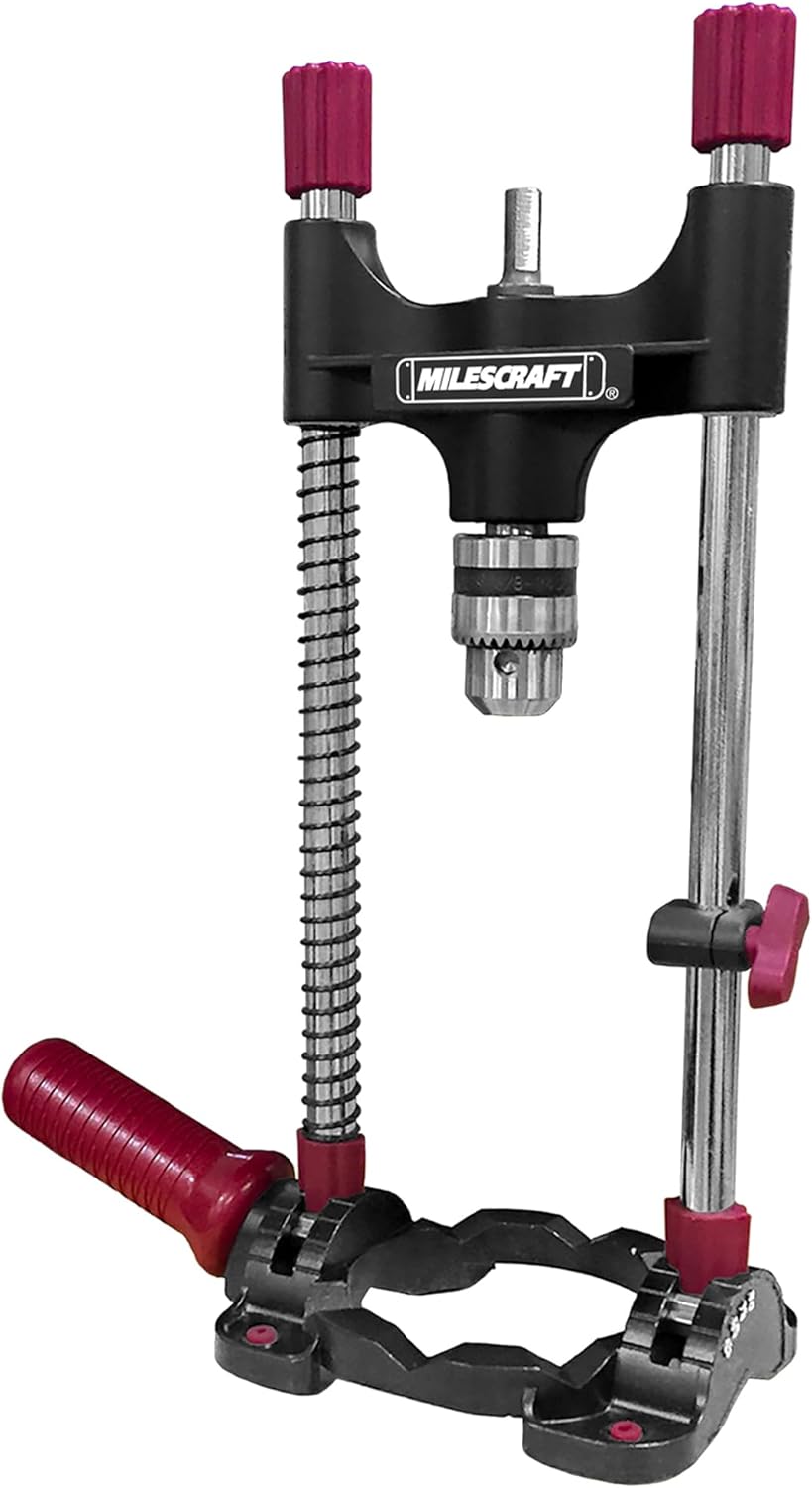 1318 DrillMate Portable Drillling Guide – Precision Drilling Jig Attachment for Drilling Angled or Straight Holes, Adjustable Drill Guide Attachment, Portable Drill Press with 3/8” Chuck 1 PACK