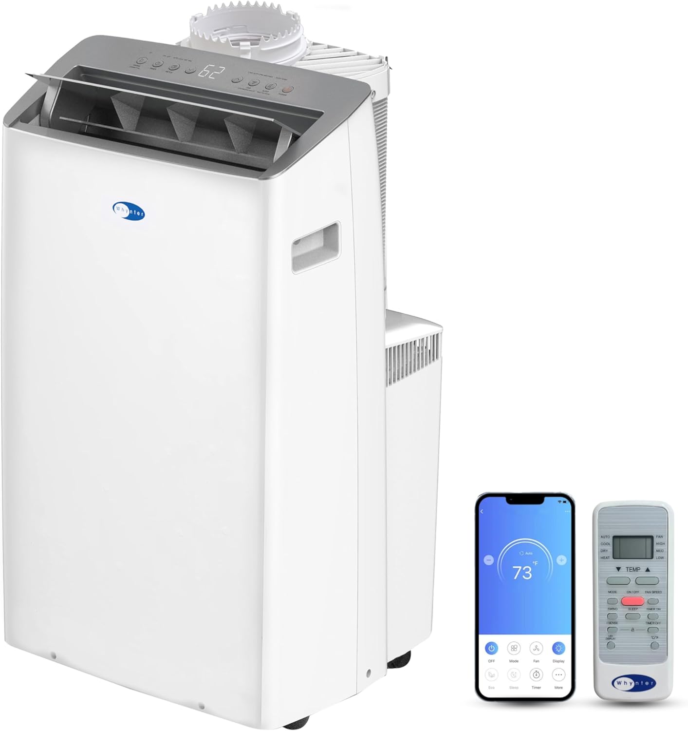 ARC-1230WN 14,000 BTU (12,000 BTU SACC) NEX Inverter Dual Hose Cooling Portable Air Conditioner, Dehumidifier, and Fan with Smart Wi-Fi, Up to 600 sq ft in White 14,000 Cooling Only Air Conditioner