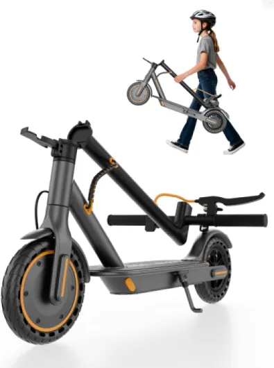 Electric Scooter Adults & Big Kids, Top Speed 9/16/19/22MPH, 10/12/16/21/50Miles Range, 6.5"/8.5"/14" Tires Folding Commuter Escooter with Dual Suspension for Commuting, APP Control 19MPH-350W-Orange