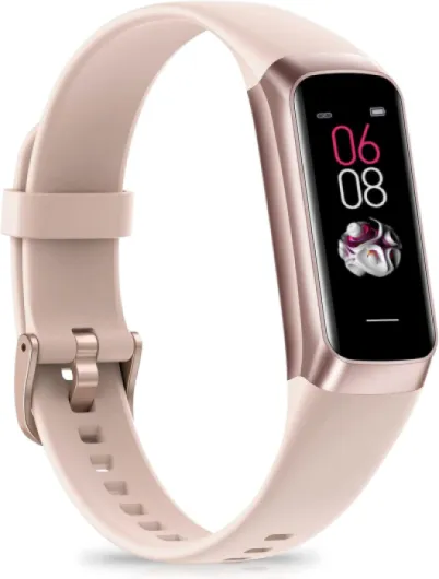 Fitness Tracker with 24/7 Heart Rate Blood Oxygen Sleep Monitor, 1.1" AMOLED Touch Screen Activity Tracker Smart Watches, IP68 Waterproof Step Counter Pedometer for Women Men pink