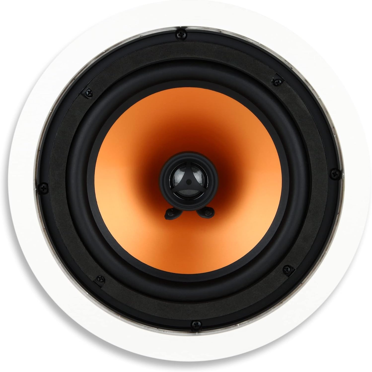 M-8C 2-Way in-Ceiling Round Speaker, 9.4" Cutout Diameter, Whole House Audio, Home Theater, Indoor or Covered Outdoor, 8" Woofer, 1" Tweeter, White, Paintable, Each 8-Inch In-Ceiling