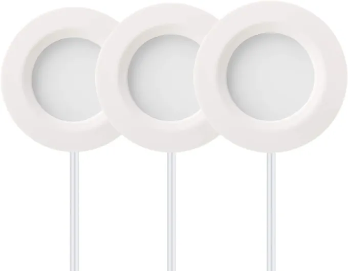 Getinlight 2.75" Under Cabinet LED Puck Lights Kit, Plug-in 12V Set with in-Line Dimmer, 3000K Warm White, Recessed or Surface Mount, ETL Listed, 3-Pack, IN-0102-3-WH White 3-Pucks Kit