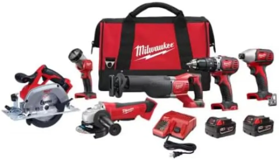 Milwaukee M18 Cordless LITHIUM-ION 6-Tool Combo Kit (2696-26)