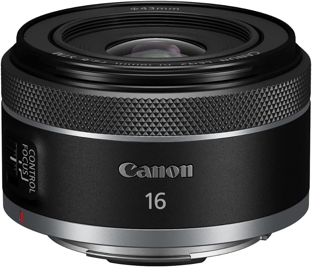 RF16mm F2.8 STM Lens, Ultra Wide-Angle, Fixed Focal Length Prime Lens, Compatible with EOS R Series Mirrorless Cameras, Black Lens Only