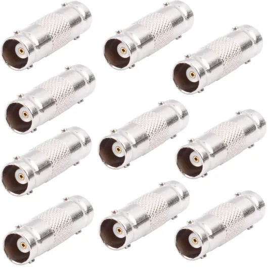 BNC Female to Female Connector 10- Pack BNC Coupler for CCTV Security Camera Adapter Extender Connector
