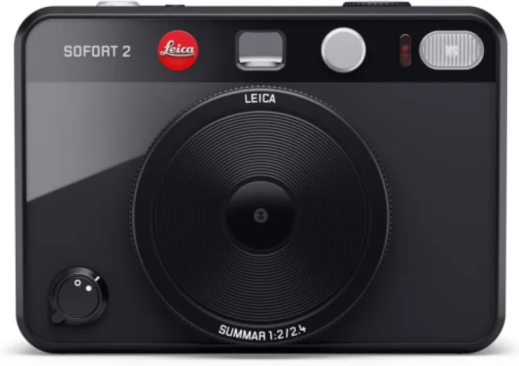 Sofort 2 Digital and Instant Photo Camera with LCD Display, Two Shutter Releases, 10 Lens Effects, and Leica FOTOS App Support (Black)