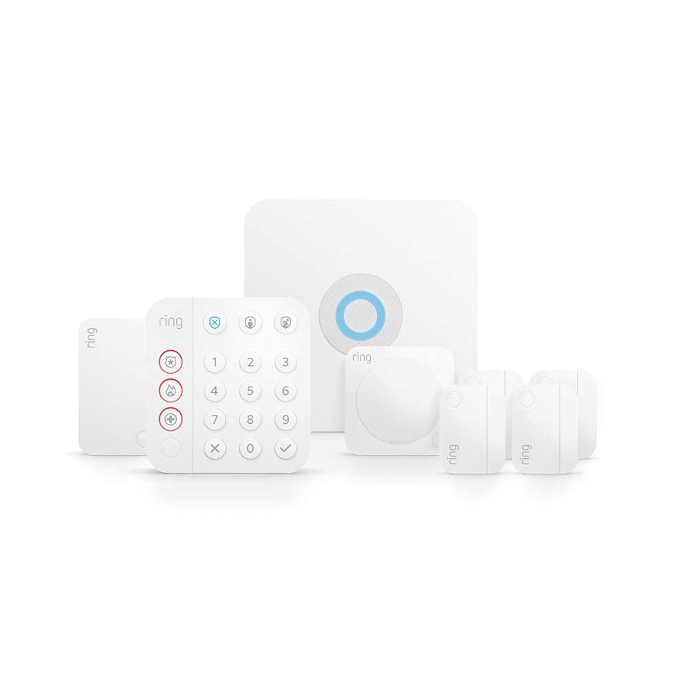 Alarm 8-Piece Kit with Outdoor Cam Plus, Battery and Ring Battery Doorbell
