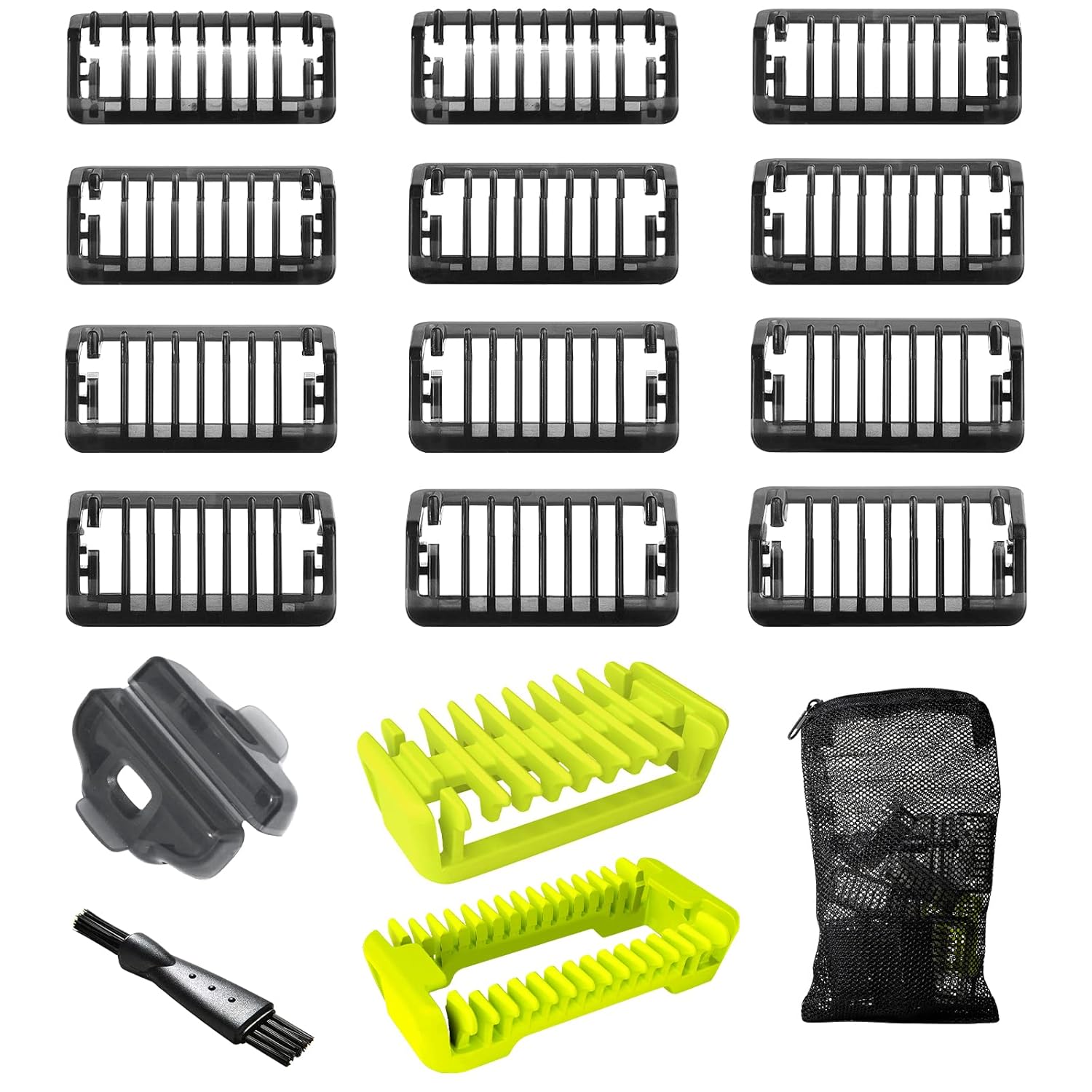 Guide Comb 0.5/1/1.5/2/2.5/3/3.5/4/4.5/5/7/9 MM for Norelco Trimmer Shaver, Hybrid Electric Trimmer Guards - 17 Pack