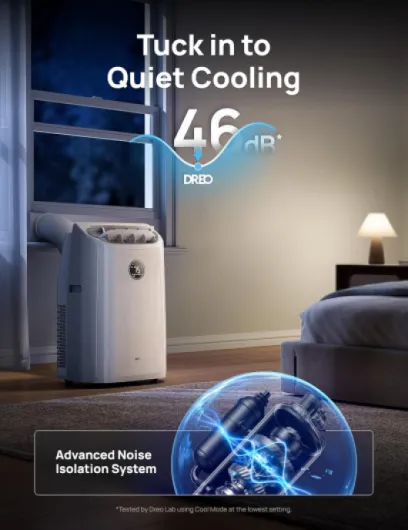 Portable Air Conditioners, 12,000 BTU AC Unit for Bedroom with Drainage-free Cooling, 46dB Quiet, APP/Voice/Remote, 24h Timer with Fan & Dehumidifier, Smart Standing AC for Room Indoors, AC515S White 12,000 BTU