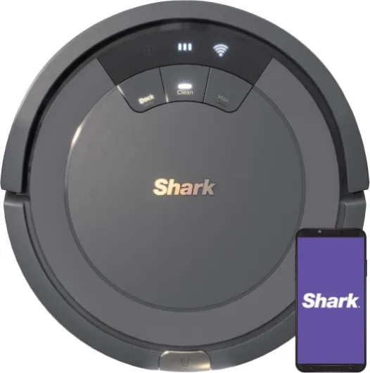 Shark AV753 ION Robotic Vacuum, Wi-Fi Connected, 120min Runtime, Compatible with Alexa, Multi-Surface Cleaning, Gray (Renewed)