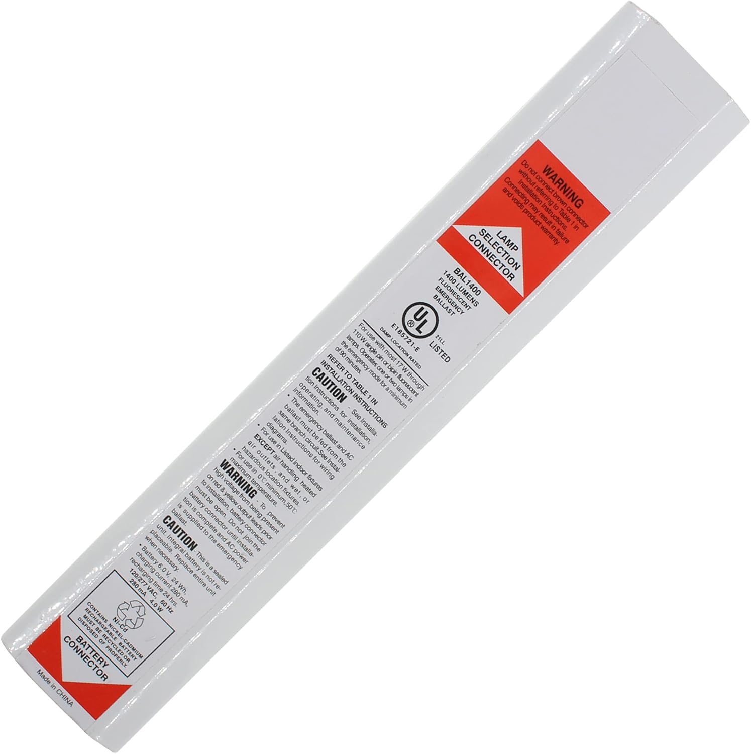 Best BAL1400 One or Two-lamp 1100 to 1400 Lumens 120/277v Fluorescent Emergency Ballast