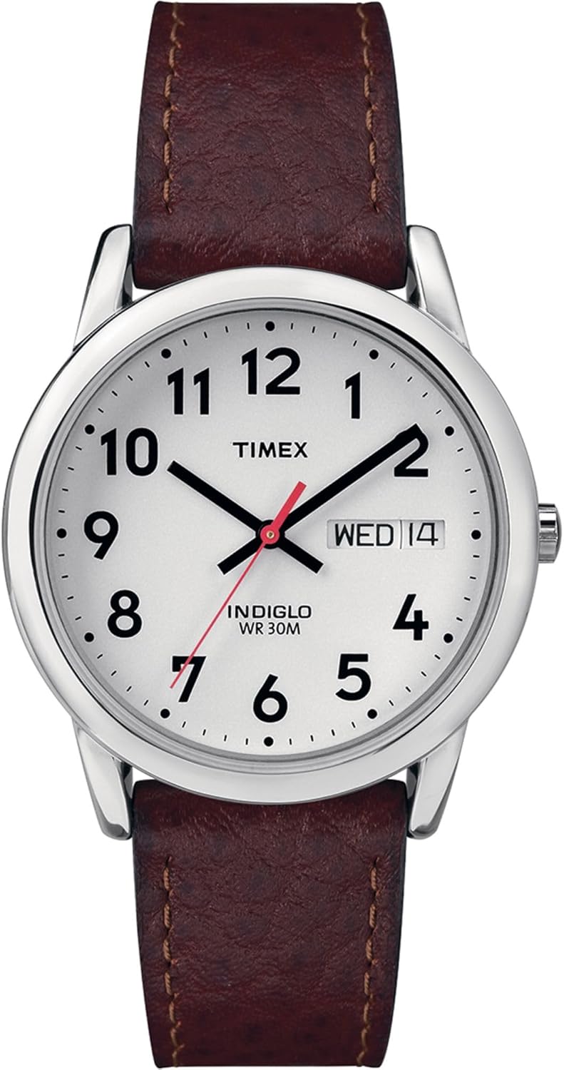 Men's Easy Reader Watch 35mm Brown/Silver-Tone/White/35mm