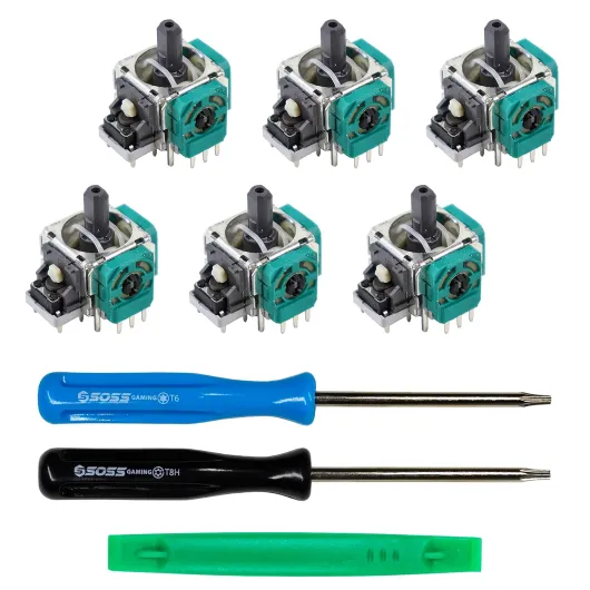 ® Genuine Analog Joysticks Repair Kit for Xbox One - Fixes Stick Drift, Broken, and Loose Joysticks on Regular, S, X and Elite Series 1 Controllers (6 Pack)