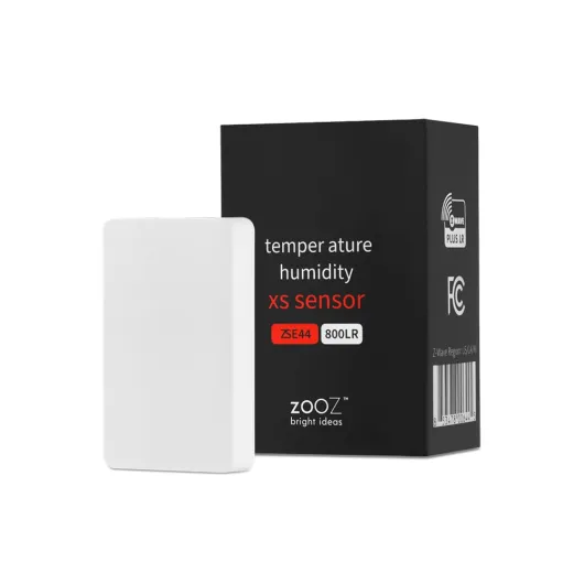 800 Series Z-Wave Long Range Temperature - Humidity XS Sensor ZSE44 800LR - Hub Required (Sold Separately) - Compatible with Z-Box, SmartThings, Hubitat, and Home Assistant (Z-Wave JS).