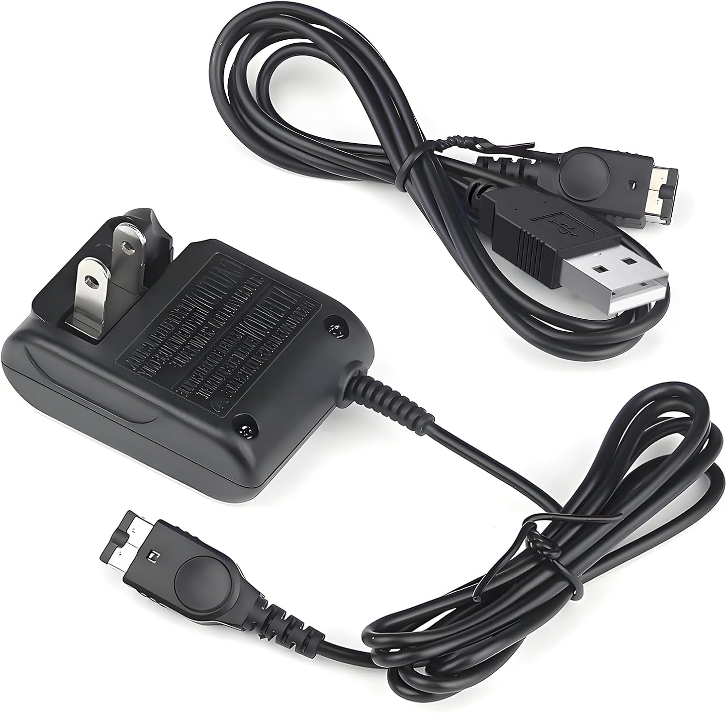 Gameboy Advance SP Charger - AC Wall Adapter & USB Charging Cable Compatible with Nintendo DS/GBA SP Systems, Portable Travel Power Cord for Gaming Accessories