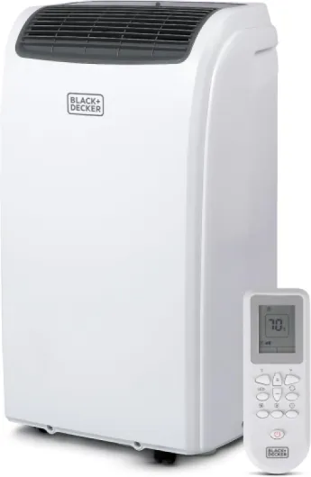 BLACK+DECKER Smart Portable Air Conditioner, 12,000 BTU for Rooms up to 550 Sq - Ft., Smart Portable AC with Follow Me Remote and Window Kit, BPACT12WT, White 1 Count (Pack of 1)