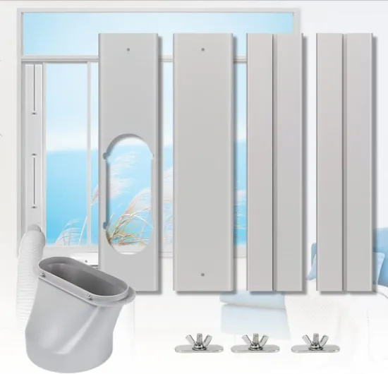 Portable Air conditioner Window Kit, Adjustable Vertical/Horizontal Sliding Window Kit Plate for Unit, AC Window Vent Seal Suitable for 5.9” AC Exhaust Hose AC Window Kit-5.9"