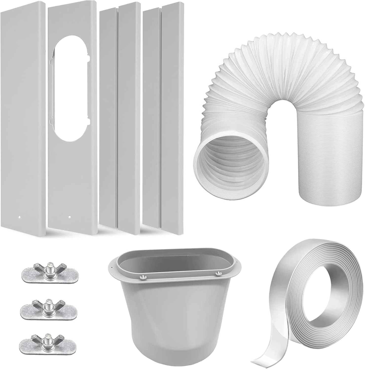 Portable Air Conditioner Window Kit with 5.9” Exhaust Hose, Adjustable Universal Window Seal for AC Unit… 5.9 inch with hose