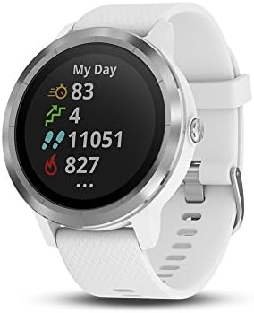 Garmin vívoactive 3 GPS Smartwatch - White & Stainless (Renewed Premium)