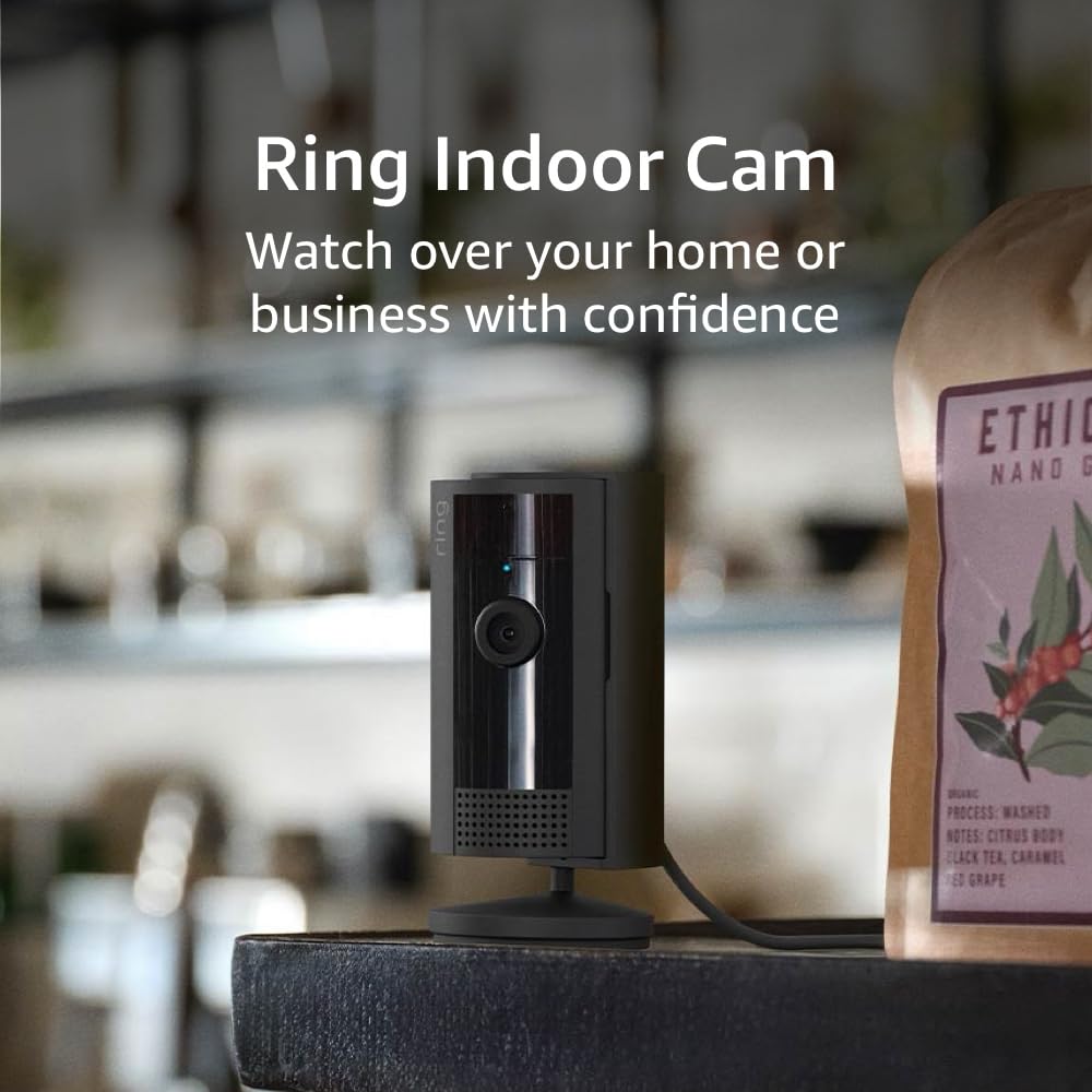 Indoor Cam, Home or business security in 1080p HD video, Black Black 1 Camera